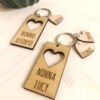 Portachiavi in legno con Cuore intagliato - immagine 2