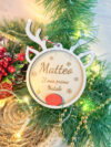 Pallina renna "primo Natale"