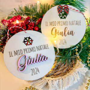 Pallina in Legno "Il mio primo Natale"