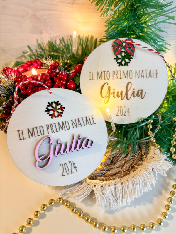 Pallina in Legno "Il mio primo Natale"